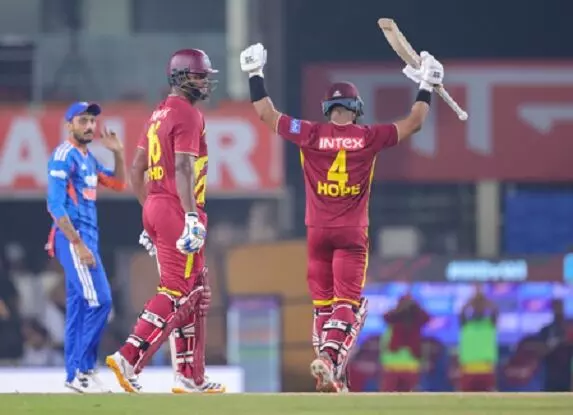 रांची में वेस्टइंडीज के बल्लेबाजों ने रचा इतिहास, टी20 में चेज किया अपना सबसे बड़ा लक्ष्य रांची में वेस्टइंडीज के बल्लेबाजों ने रचा इतिहास, टी20 में चेज किया अपना सबसे बड़ा लक्ष्य