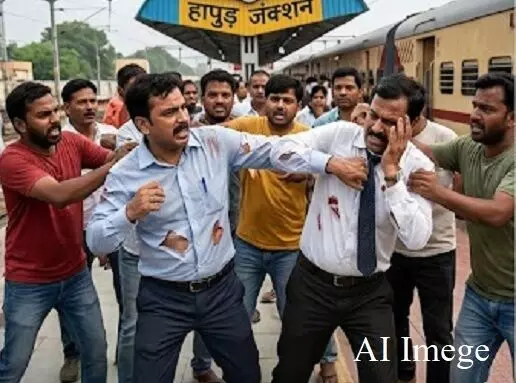 हापुड़ रेलवे स्टेशन पर डिप्टी सीएमओ व चिकित्सक को हमला कर घायल किया हापुड़ रेलवे स्टेशन पर डिप्टी सीएमओ व चिकित्सक को हमला कर घायल किया